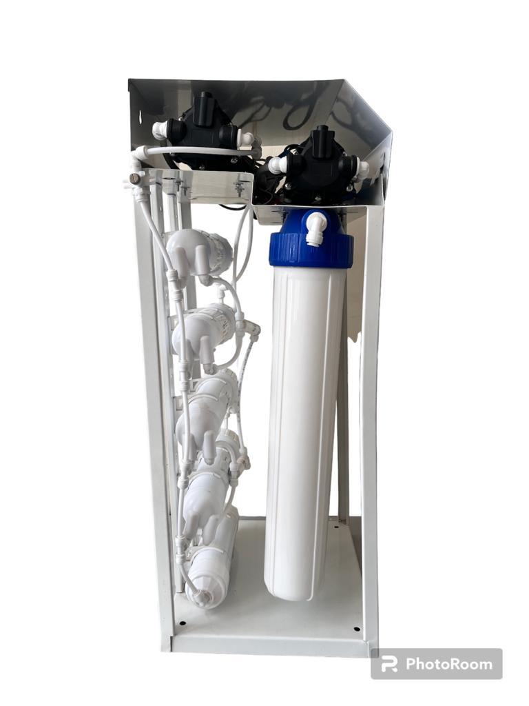 TRUST WATER COVERED COMMERICIAL 50 LPH RO Water Purifier with TDS Adjester Full Mild Steel Body Works Upto 3000 TDS Commercial RO Water Purifier Plant 50 Liter - Trust Water Care