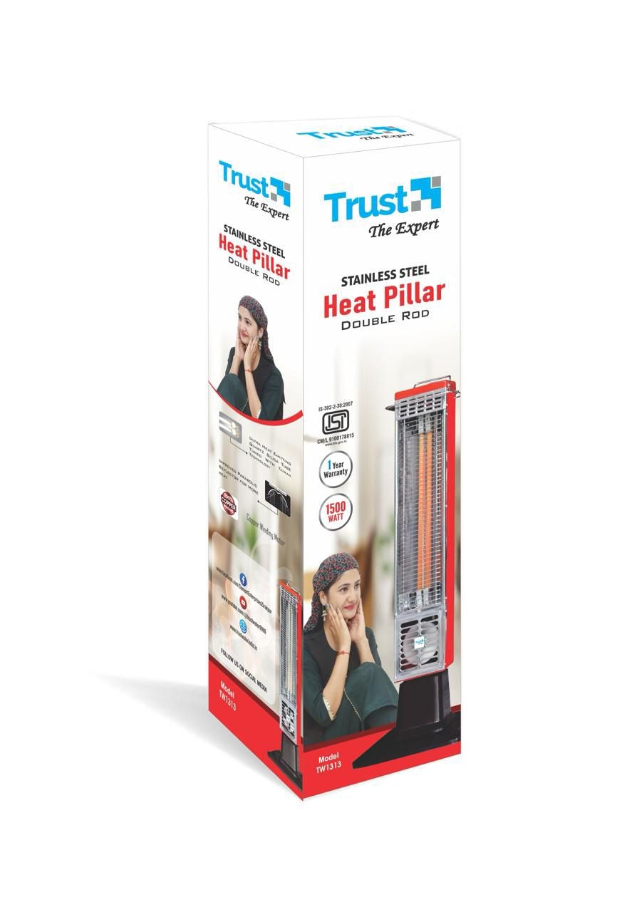 Trust the expert Heat pillar 2 Rod 750/1500 Watt with 180 oscillation