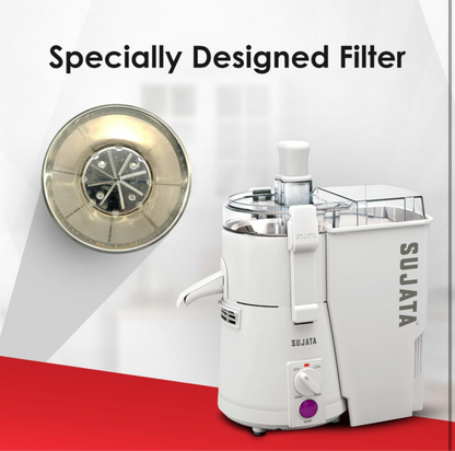Sujata powermatic plus 900 watts Juicer Mixer Grinder | 22000 Rotations Per Min | 90 Minutes Continuous Running | 2 Versatile Jars 1750 ml and 1000 ml