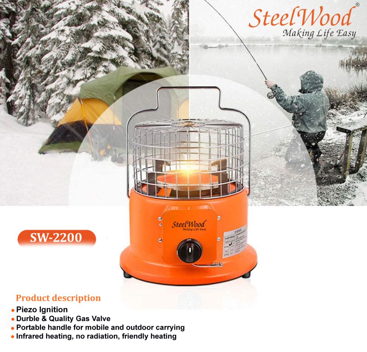 3 in 1 LPG Gas Heater with Stove & BBQ Grill | Portable Infrared Heating for Home, Camping & Outdoor Cooking