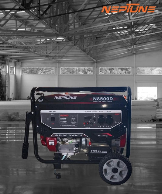 Neptune N8500D gasoline generator in a warehouse setting
